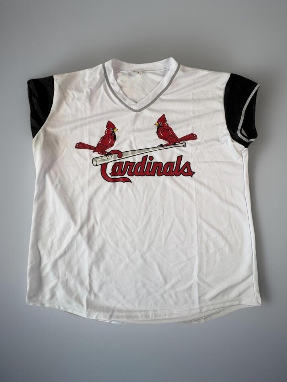 Cardinals Womens St. Louis Cardinals Fan Jersey Size XL Lightweight Sparkle Trim